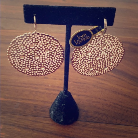 JOAN RIVERS NEW WITH TAGS rose gold tone earrings